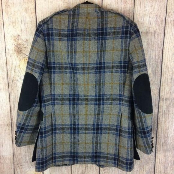Michael's 521 Men's Size 42R* Bespoke Vintage Gray Plaid Wool Sport Coat Blazer - Picture 2 of 8